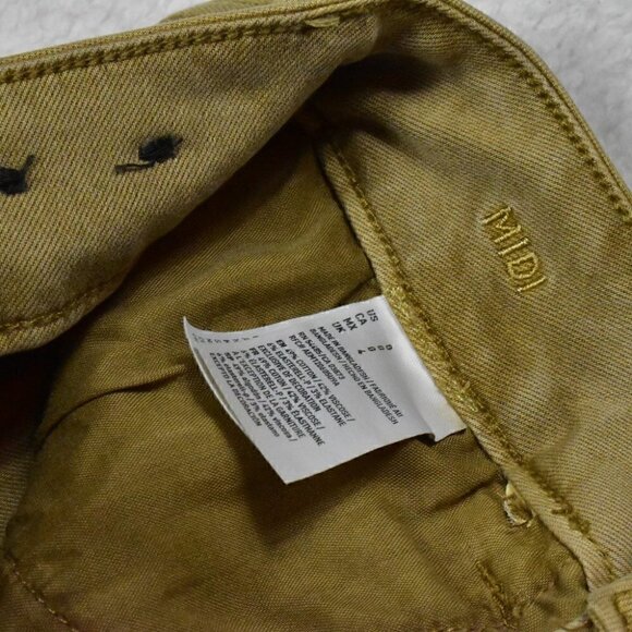 American Eagle Outfitters Super Stretch Twill Midi Shorts Tan Size 0 - Picture 13 of 14